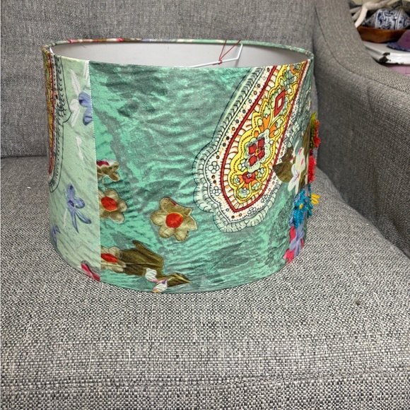 Colorful Floral Embroidered Lampshade - Picture 4 of 5